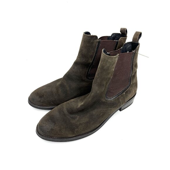 Thursday Boot Co Mens 10 Green Brown Olive Suede Chelsea Boots - Picture 1 of 7